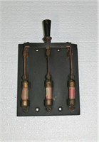 vintage knife blade electrical switch on 5 1/2" x