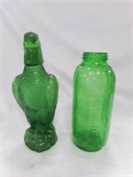 Green Eagle Decanter (Broken Head) & Green Water