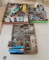 Box of Misc Screws, Carpender Supplies, & Staples