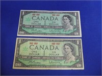 (2) 1867 - 1967 Centennial $1.00 Bills