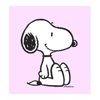 Peanuts, "Snoopy: Pink" Hand Numbered Canvas (40"x
