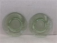 Green glass plates