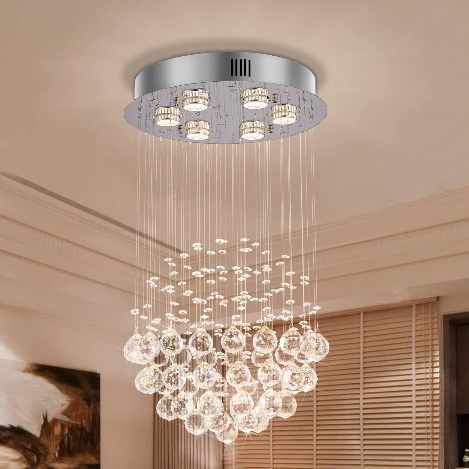 Modern 6-Light Crystal Chandeliers for Dining Room