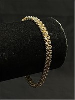 Gold Wash Sterling Silver Tennis Bracelet