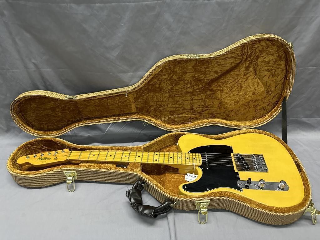 Mortone Tele LH, butterscotch blonde, black pg, Go