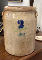 Antique two gallon crock - does have some small