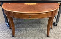 Gorgeous larger sized demelune side table with