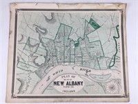 1876 Map of New Albany & Crawford County IN