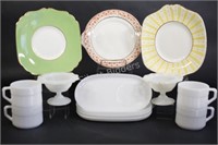 Milk Glass Coffee & Sandwich Plates & Platters