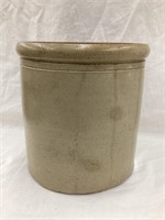 1 Gal Salt Glazed Stoneware Crock, 7 1/2”T