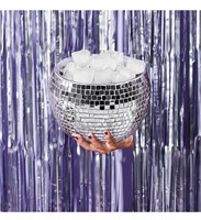 Disco ball ice bucket for parties 10"