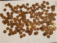 210 Mixed Date Wheat Pennies, See Pics