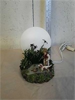 Desk  full moon lamp with decorative hunting