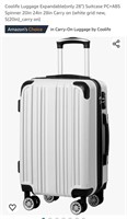 Coolife Luggage Suitcase PC+ABS Spinner 20in