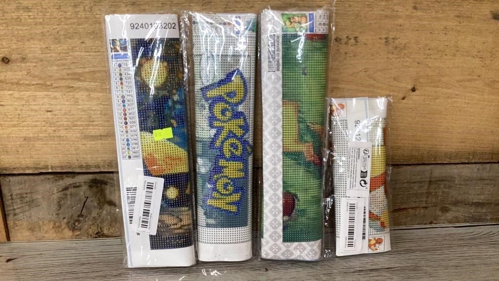 Pokémon color to number art kits (with beads)