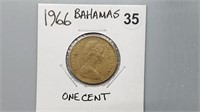 1966 Bahamas 1 Cent gn4035