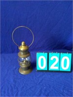 EARLY BRASS TOP LANTERN