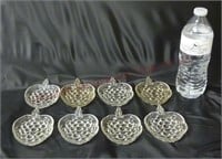 Vintage Glass Coasters / Ashtrays ~ Set of 8