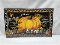 Golden Pumpkin Advertising Sign