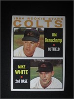 1964 TOPPS #492 COLTS RC BEAUCHAMP WHITE