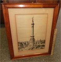 Indiana Civil War soldiers memorial litho