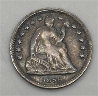 Silver 1859 Half Dime Seated Liberty