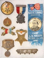 (8) GAR CIVIL WAR AND RELATED COLLECTIBLES