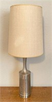 Contemporary Brushed Metal Lamp with Shade