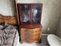 DRESSER WITH GLASS CABINET