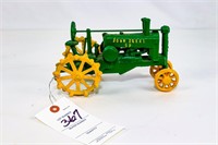 John Deere Cast Iron Steel Wheel Toy Tractor