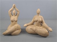 2x The Bid Resin Female Statues