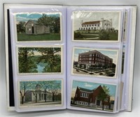 (V) vintage post cards in album. Approximately 78