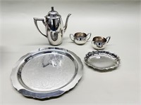 Oneida Silversmiths Silver Plate Tea Service Set