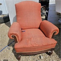 Vintage High Back Parlor Chair