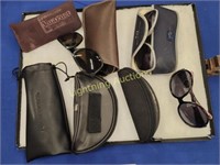 SEVEN PAIRS OF SUNGLASSES WITH CASES