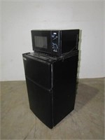 Mini Refrigerator with Mounted Microwave-