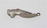 Unusual shoe shaped silver (800) pocket knife