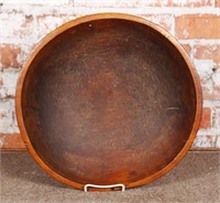 Another 19th C. Carved Woodenn Dough Bowl with