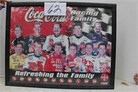 VINTAGE NASCAR PICTURE AND FRAME 26X20X1