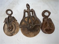 Vintage barn Pullys