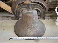 18” Vintage school bell with bracket