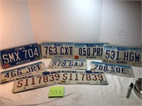 14 Iowa license plates, some pairs