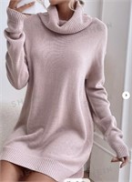 SHEIN LUNE Cowl Neck Drop Shoulder Sweater-M