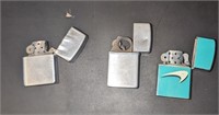 3 Pc. Vintage Lighters Zippo, Continental & Nomrod
