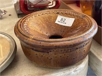 Brown Stoneware Spittoon