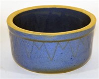 Mid Century Blue Stoneware Bowl