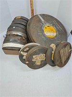 Vintage film reels and canisters