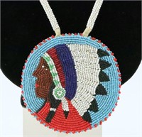 Large Native American Beaded Necklace