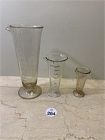 Antique Apothecary Spouted Beakers