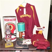 Redskins and Football lot to include: (2) Red